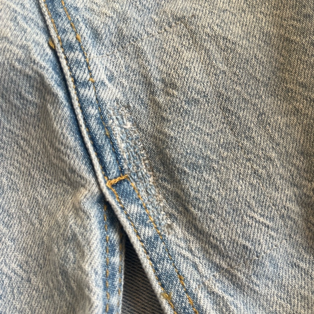 Habitual Open Front Raw Hem Denim Skirt XS b6 - Picture 8 of 8
